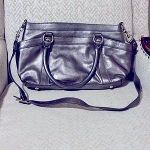 J Crew Metallic Handbag with option to Shoulder/Crossbody